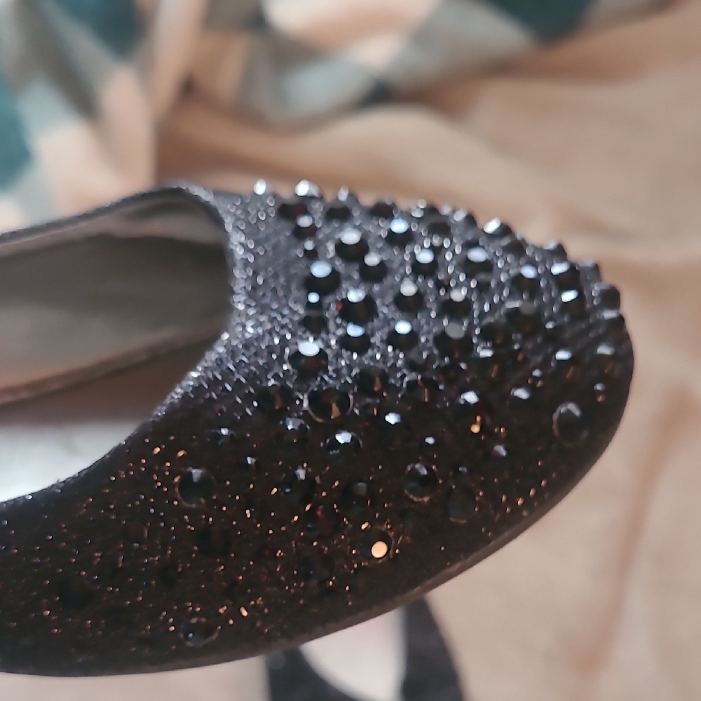 Nicole Black Embellished Flats - Picture 6 of 6